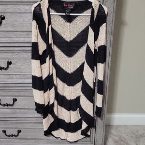 Black and Cream Chevron Cardigan